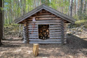 Joutsniemen tulipaikan puuvaja, Leivonmäen kansallispuisto. Kuva: Upe Nykänen/retkeilyKS